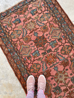 3’4 x 6’3 Antique Persian Malayer #2373 at Anthropologie / Small Malayer / Small 3x6 Rug - Blue Parakeet Rugs