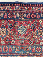 8’4 x 11’5 Antique Persian Mashhad rug (#1315) - Blue Parakeet Rugs
