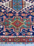 3’5 x 3’11 Antique Heriz - Blue Parakeet Rugs