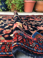 3’3 x 19’9 Indigo Blue Antique Bakhtiari Runner (#833) - Blue Parakeet Rugs