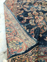 7'10" x 9'10" Antique Persian Mahal Rug - Blue Parakeet Rugs