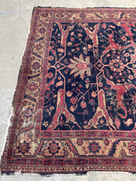 6’4 x 8’11 Antique Turkish rug #2368 - Blue Parakeet Rugs