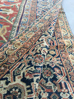 14' x 19’ Oversize antique Mahal village rug (#1274) - Blue Parakeet Rugs