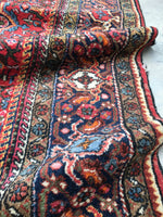 5’5 x 9’ Vintage 1940s rug (#1385) - Blue Parakeet Rugs