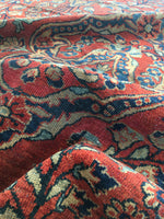 9’5 x 11’10 Antique Persian Mahal Rug / 9x12 vintage rug (#1257) - Blue Parakeet Rugs