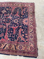 6’4 x 8’11 Antique Turkish rug #2368 - Blue Parakeet Rugs
