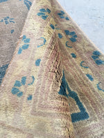 9 x 20 Antique Agra Rug (#1311) - Blue Parakeet Rugs