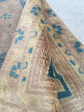 9 x 20 Antique Agra Rug (#1311) - Blue Parakeet Rugs