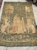 4’5 x 6’5 Antique Tapestry - Blue Parakeet Rugs