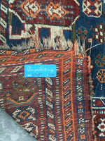 5’3 x 8’2 Antique Persian Shiraz Tribal Rug / 5x8 vintage rug (#1276) - Blue Parakeet Rugs