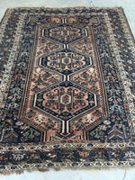 5’7 x 7’ Antique Shiraz Tribal Rug (#1376) - Blue Parakeet Rugs