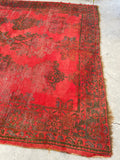 9'1 x 10'10" Worn Turkish Oushak Rug #JLH / 9x11 Turkish Rug / 9x11 Vintage Rug - Blue Parakeet Rugs