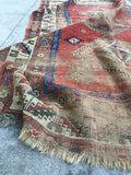 4’2 x 6’7 Antique Caucasian Rug - Blue Parakeet Rugs