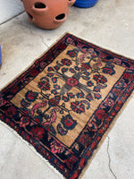 2’3 x 2’9 Antique Lilihan #2422 / Antique Oriental Rug Runner - Blue Parakeet Rugs