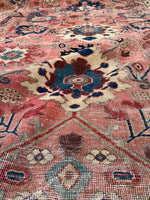 9’6 x 12’8 Antique Persian Mahal Rug #2559ML - Blue Parakeet Rugs