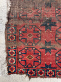 2’9 x 3’5 Star Afghani scatter rug #2474 / small vintage Rug - Blue Parakeet Rugs