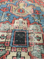 8’3 x 11’ Antique Persian Heriz (#973T) - Blue Parakeet Rugs