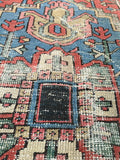 8’3 x 11’ Antique Persian Heriz (#973T) - Blue Parakeet Rugs
