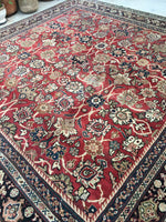 10'5 x 10'5 Antique Persian Mahal Rug - Blue Parakeet Rugs