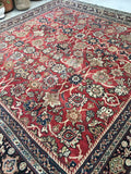 10'5 x 10'5 Antique Persian Mahal Rug - Blue Parakeet Rugs