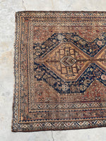 5’7 x 7’ Antique Persian Shiraz Rug #2471 / 6x7 vintage rug - Blue Parakeet Rugs