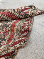 3’7 x 4’8 Antique Caucasus Rug #2582 / small vintage rug - Blue Parakeet Rugs
