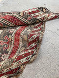 3’7 x 4’8 Antique Caucasus Rug #2582 / small vintage rug - Blue Parakeet Rugs
