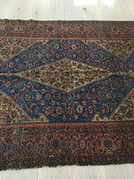 5'2 x 9'4 Antique Persian Ferahan Sarouk / Large Vintage Rug (#229) - Blue Parakeet Rugs