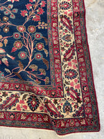 10'4 x 13' Antique Persian rug #1838 / Large Vintage Rug / 10x13 Vintage Rug - Blue Parakeet Rugs