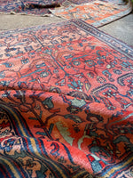 3’9 x 4’6 Antique Persian rug #2239 - Blue Parakeet Rugs