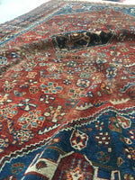 5’3 x 8’2 Antique Persian Shiraz Tribal Rug / 5x8 vintage rug (#1276) - Blue Parakeet Rugs