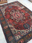 6’6 x 9’2 Beautiful and Bold tribal Heriz rug (#1086) - Blue Parakeet Rugs