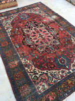 6’6 x 9’2 Beautiful and Bold tribal Heriz rug (#1086) - Blue Parakeet Rugs