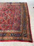 7'10 x 13' Antique Persian Iron rug Bidjar #2234 / 8x13 Vintage Rug - Blue Parakeet Rugs