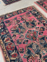 2’3 x 2’10 Antique Persian Scatter Rug #2489 / 2x3 vintage rug - Blue Parakeet Rugs