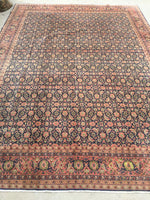 8’1 x 11’2 Antique Persian Tabriz Rug (#1048) - Blue Parakeet Rugs