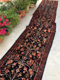 3’3 x 19’9 Indigo Blue Antique Bakhtiari Runner (#833) - Blue Parakeet Rugs