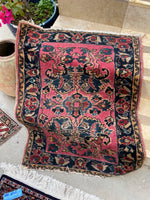 2’3 x 2’10 Antique Persian Scatter Rug #2489 / 2x3 vintage rug - Blue Parakeet Rugs