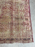 10’3 x 11’6 Antique floral design Kerman Lavar rug #1970ML / 10x12 Vintage rug - Blue Parakeet Rugs