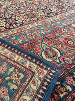 8’4 x 11’5 Antique Persian Mashhad rug (#1315) - Blue Parakeet Rugs