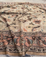 10’10 x 10’10 Ivory Sultanabad Mahal #2204 / Large square vintage rug - Blue Parakeet Rugs