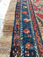3’7 x 9’3 Antique Persian Camel Hair runner - Blue Parakeet Rugs