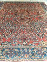 9’5 x 11’10 Antique Persian Mahal Rug / 9x12 vintage rug (#1257) - Blue Parakeet Rugs