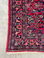 7’1 x 9’9 Antique Persian Dargazin Rug #2354 / 7x10 vintage rug - Blue Parakeet Rugs
