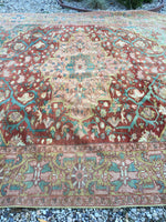 9'2 x 11'5 finely woven antique Persian Malayer (#1090ML) - Blue Parakeet Rugs