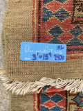 3’1 x 15’9 Antique Persian Camel Hair Serab Runner #2406ML - Blue Parakeet Rugs