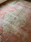 9'2 x 13'4 worn Antique Turkish Rug (#1369) - Blue Parakeet Rugs