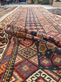 3'9" x 12'9" Kurdish Runner #2274 / Antique Runner / rug runner / Oriental Rug - Blue Parakeet Rugs