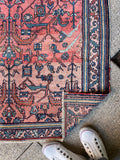 3’9 x 4’6 Antique Persian rug #2239 - Blue Parakeet Rugs