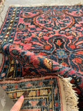 2x3 Antique Persian Scatter Rug #2487 - Blue Parakeet Rugs